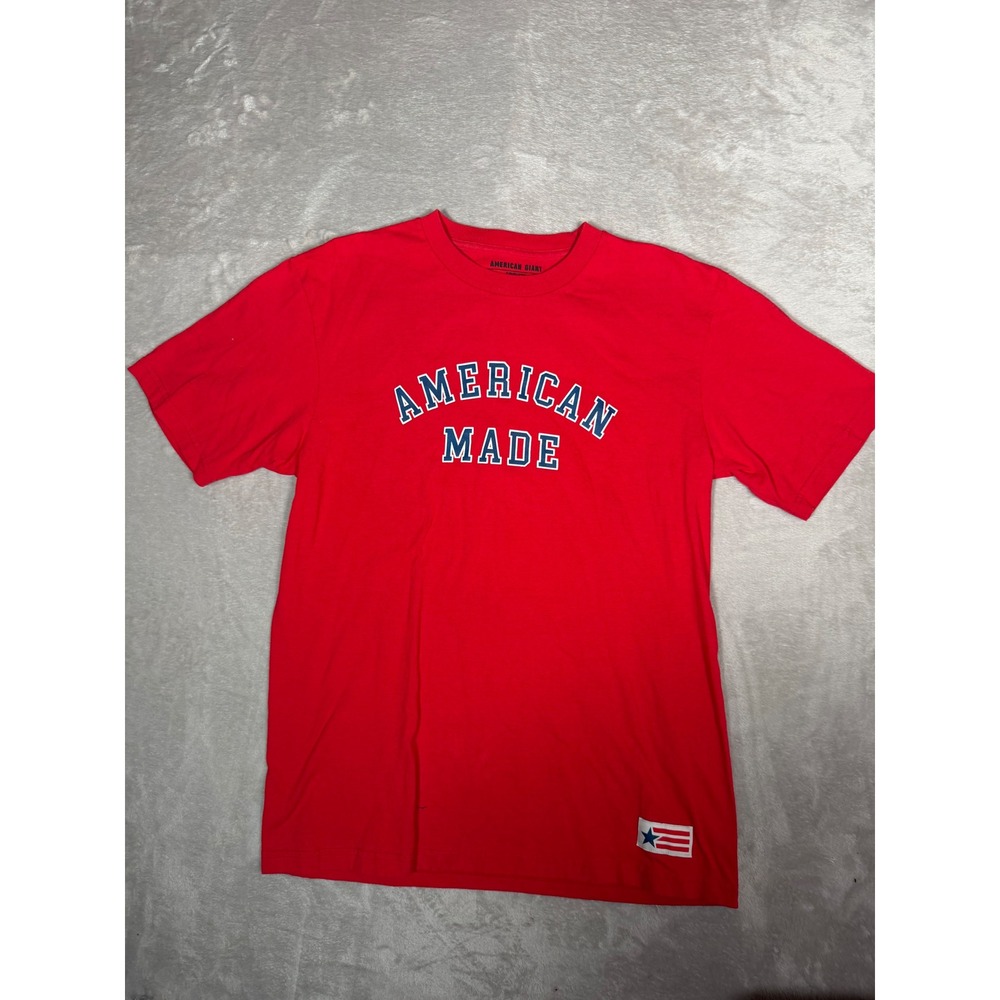 American Giant Mens Red American Made Flag Collection T-Shirt Large USA Made